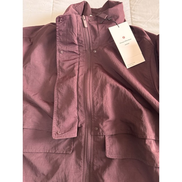 New Lululemon Always Effortless Jacket Size 12 Goodnight Plum W/Hood SOLD OUT - Picture 8 of 16